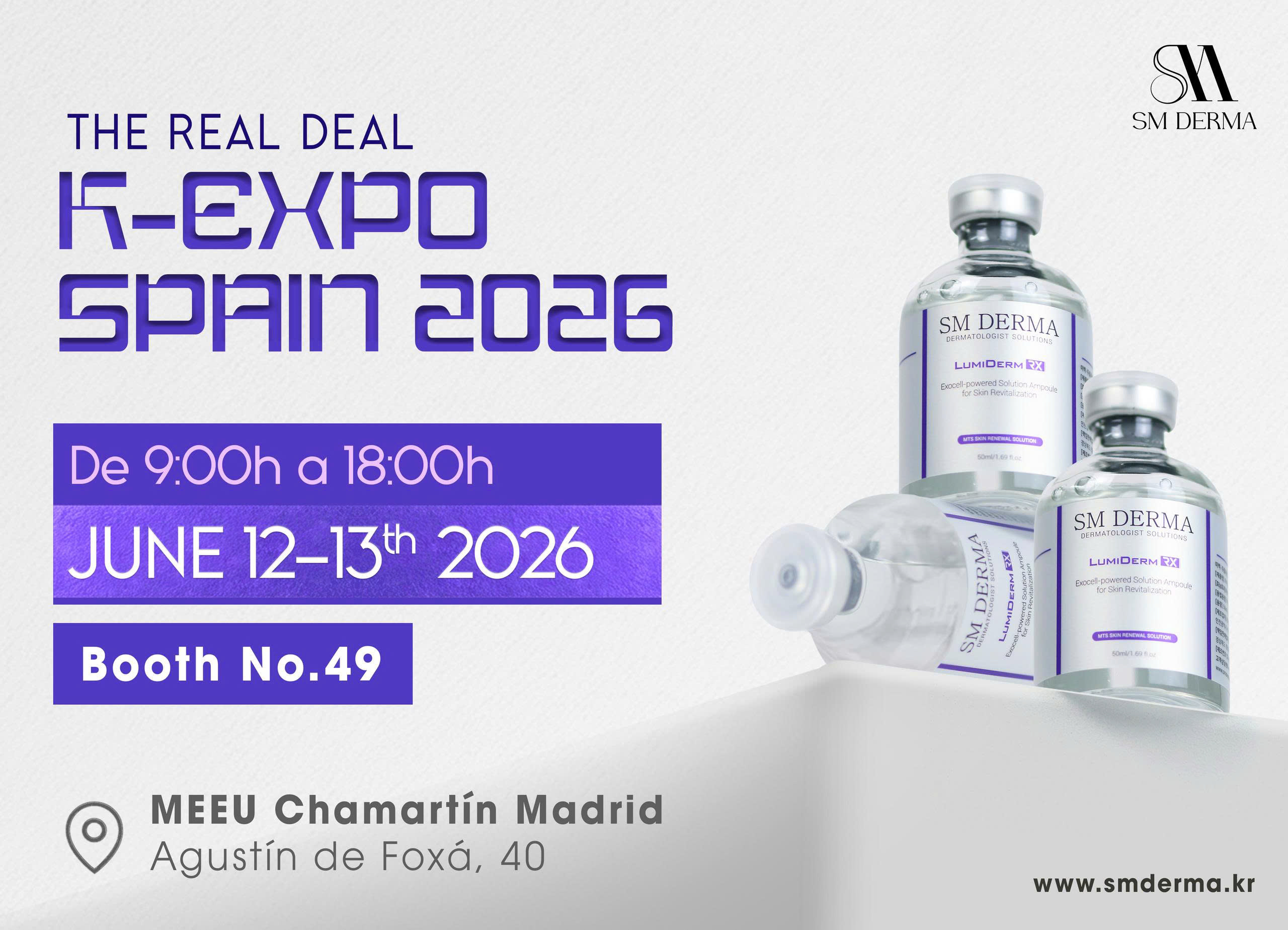 SM DERMA K EXPO MADRID Booth No.49